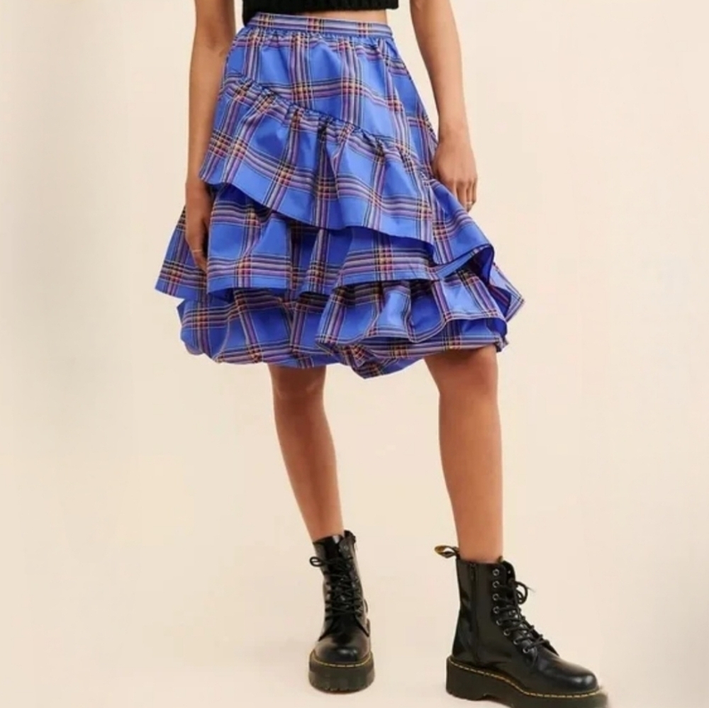 Anthropologie Maeve Tiered Ruffle Skirt 8